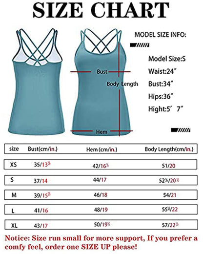 RUNNING GIRL® Essence Yoga Tank Top | Built-in Shelf Bra with Removable Cups & Buttery-Soft Sculpting Tank