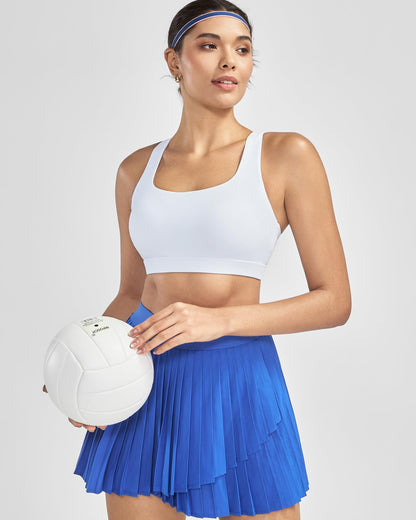 RUNNING GIRL® Medium-High Support Crisscross Back Sports Bra with Sewn-in Molded Cups