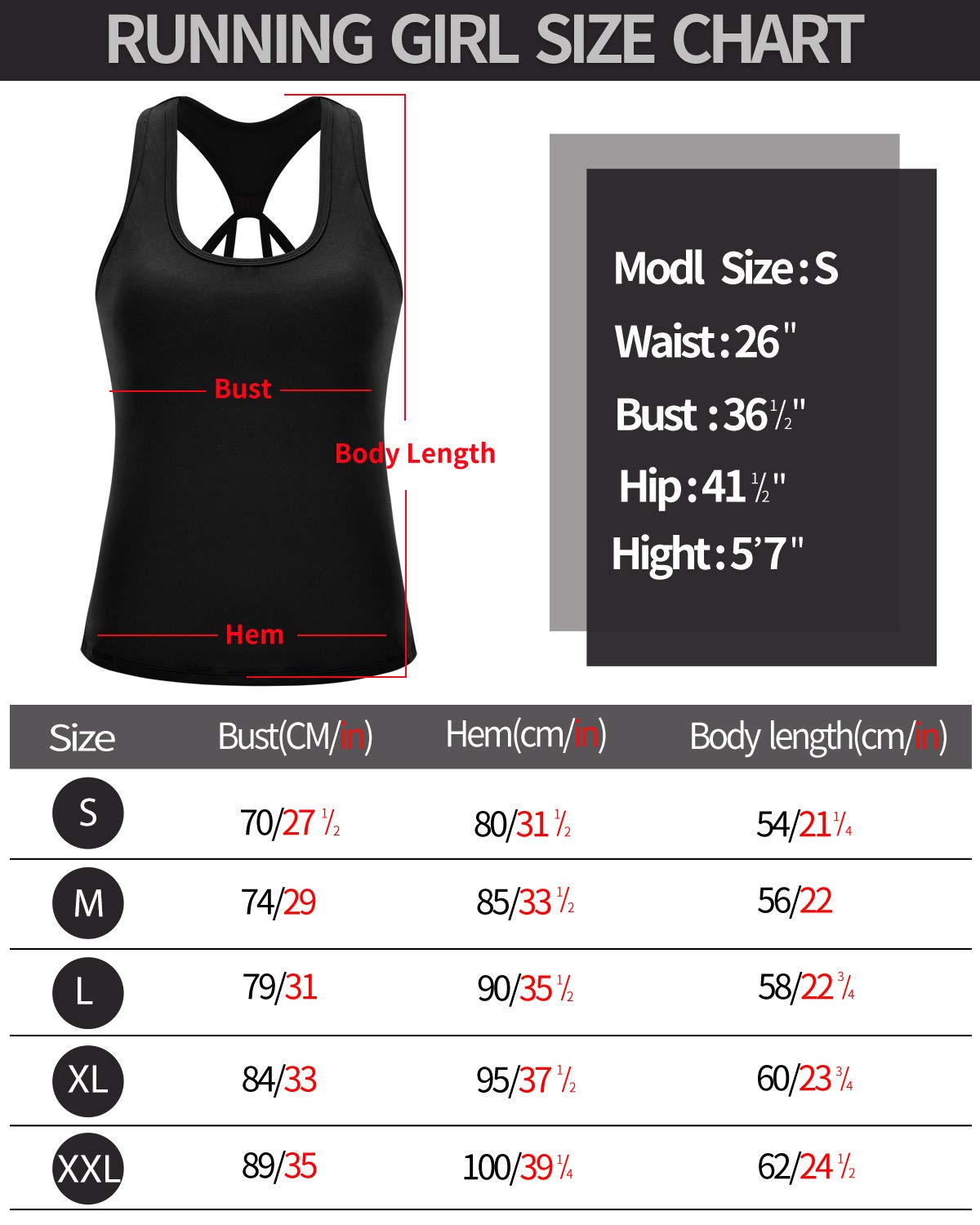 RUNNING GIRL® 2-in-1 Wide-Strap Racerback Tank Top | Built-in Bra Yoga Cami