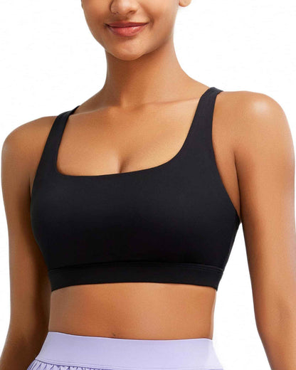 RUNNING GIRL® High-Impact Crisscross Back Sports Bra with Removable Pads