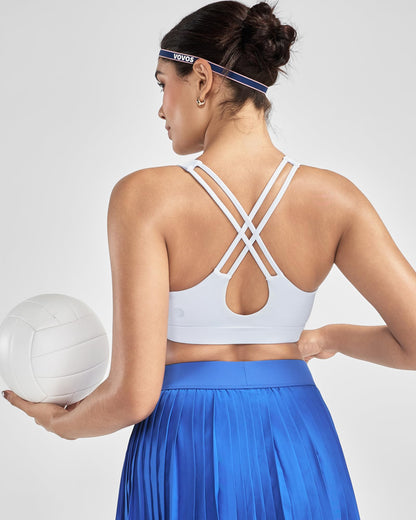 RUNNING GIRL® Medium-High Support Crisscross Back Sports Bra with Sewn-in Molded Cups