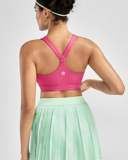 RUNNING GIRL® High-Impact Racerback Sports Bra | Fixed Molded Cups for Larger Busts