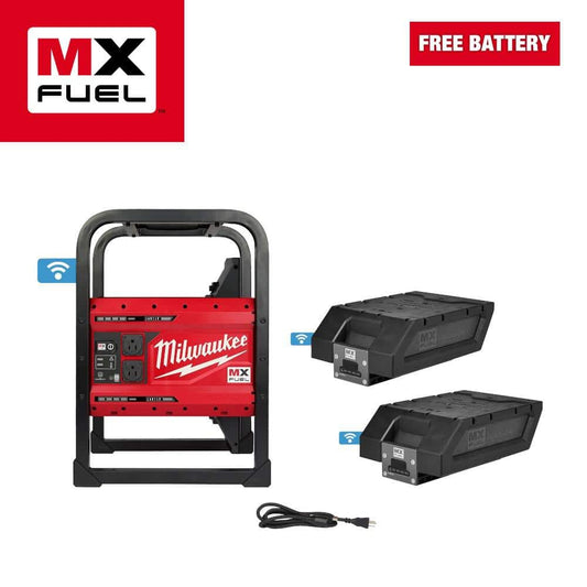 MX FUEL 3600-Watt/1800-Watt Lithium-Ion Battery Powered Push Start Portable Power Station Battery Generator