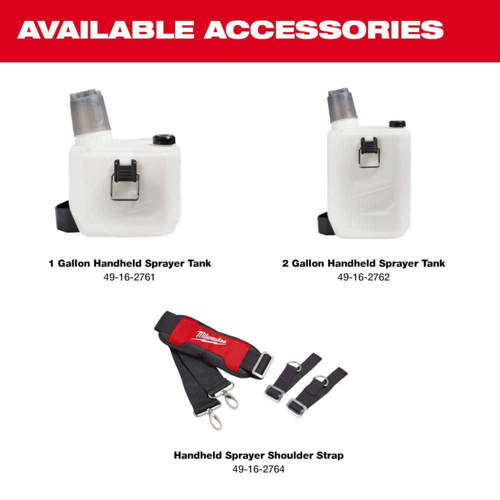 M12 12-Volt 2 Gal. Lithium-Ion Cordless Handheld Sprayer Kit with 2.0 Ah Battery and Charger, Shoulder Strap