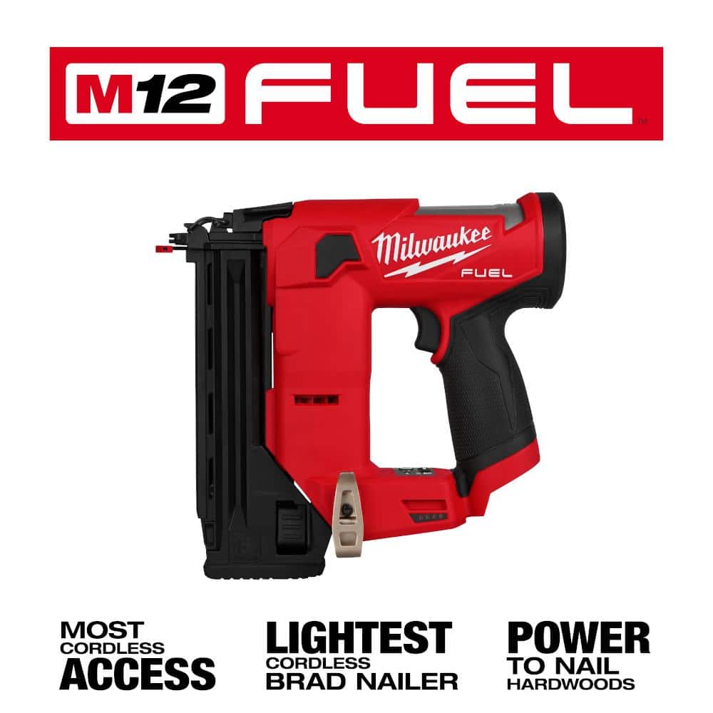 M12 FUEL 12-Volt Lithium-Ion Brushless Cordless 18-Gauge 1-1/2 in. Compact Brad Nailer (Tool Only)