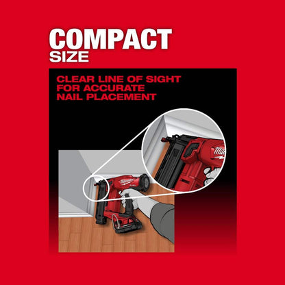M18 FUEL 18-Volt Brushless Cordless Gen II 18-Gauge Brad Nailer (Tool-Only) with Clear Anti Scratch Safety Glasses