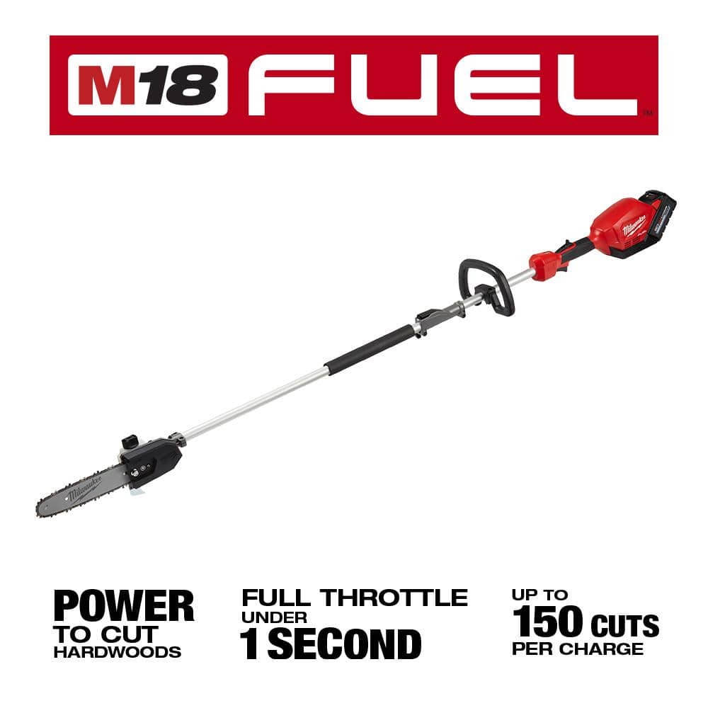 M18 FUEL 10 in. 18V Lithium-Ion Brushless Cordless Pole Saw Kit with 8.0 Ah Battery and 10 in. Saw Chain