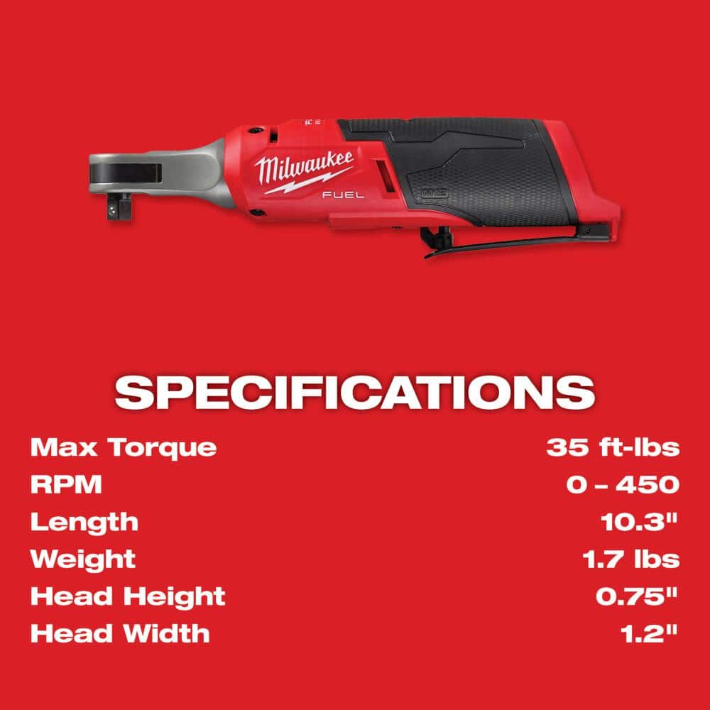 M12 FUEL 12-Volt Lithium-Ion Brushless Cordless High Speed 3/8 in. Ratchet (Tool-Only)