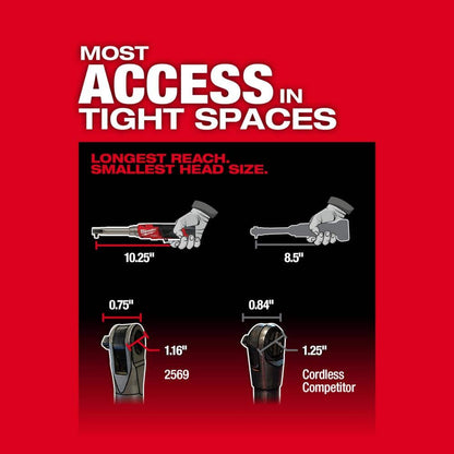 M12 FUEL 12V Lithium-Ion Brushless Cordless 3/8 in. Extended Reach High Speed Ratchet (Tool Only)