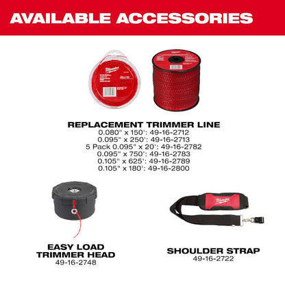 M18 FUEL 18V Brushless Cordless 17 in. Dual Battery Straight Shaft String Trimmer (Tool-Only)