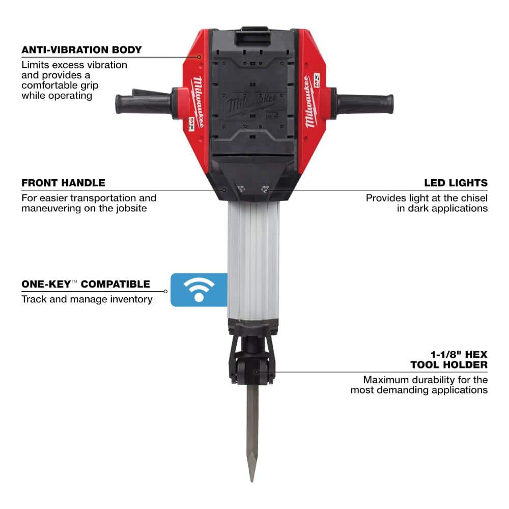 MX FUEL Lithium-Ion Cordless 1-1/8 in. Breaker with Battery and Charger