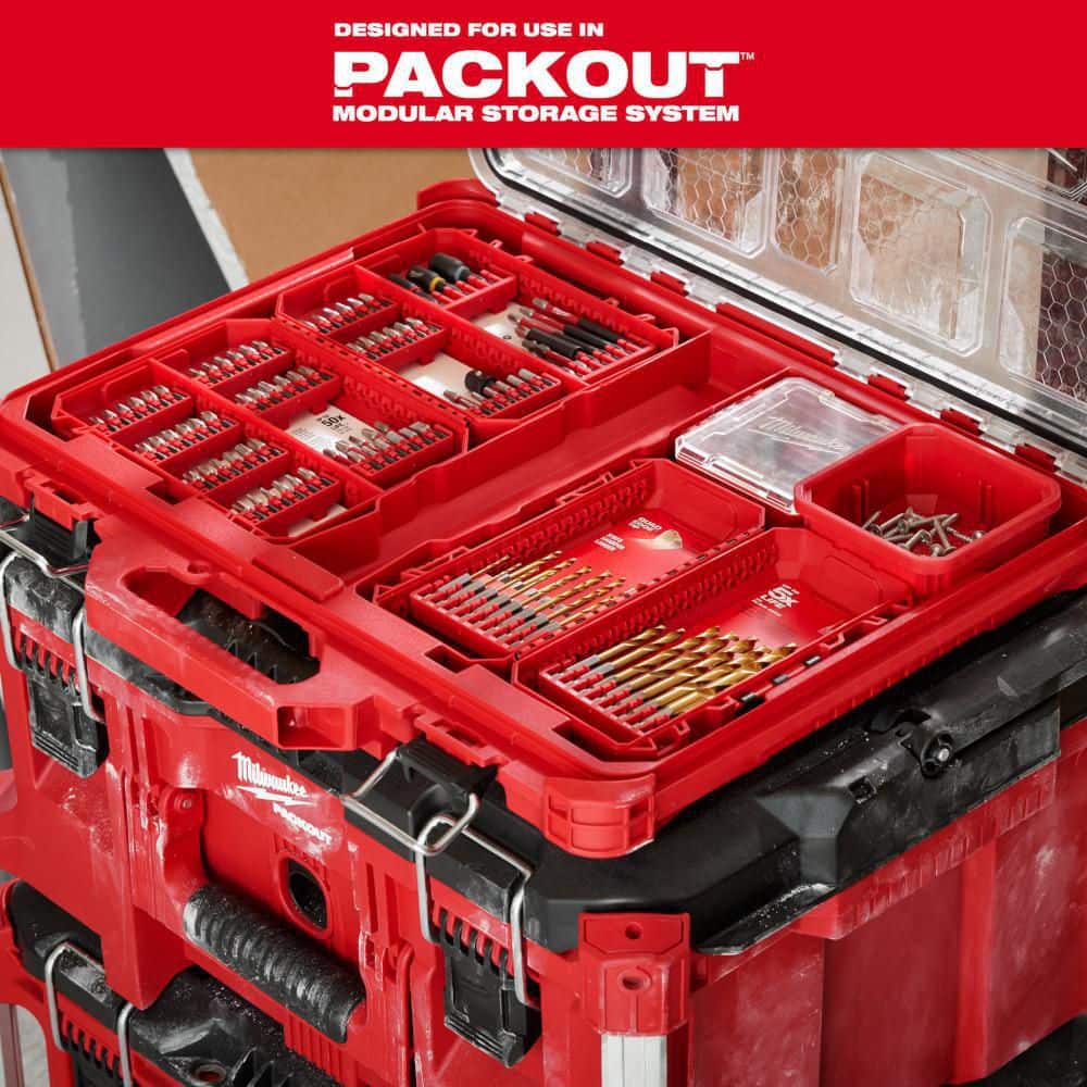SHOCKWAVE Impact Duty Alloy Steel Screw Driver Bit Set with PACKOUT Accessory Case (55-Piece)