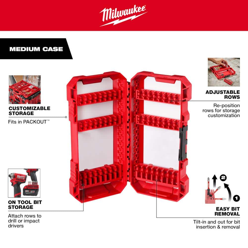 M12 12V Lithium-Ion Cordless 1/4 in. Hex Screwdriver Kit with SHOCKWAVEDriver Bit Set (45-Piece)