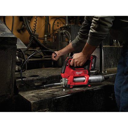 M18 18-Volt Lithium-Ion Cordless Grease Gun 2-Speed with (1) 2Ah Battery
