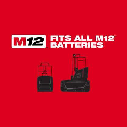M12 FUEL SURGE 12V Lithium-Ion Brushless Cordless 1/4 in. Hex Impact Driver Compact Kit w/ M12 3/8 in. Ratchet