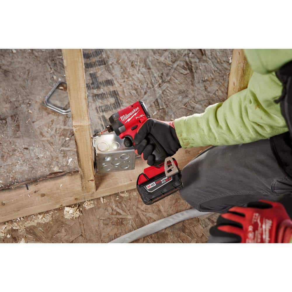 M18 FUEL 18V Lithium-Ion Brushless Cordless 1/4 in. Hex Impact Driver Kit with Two 5.0Ah Batteries Charger Hard Case