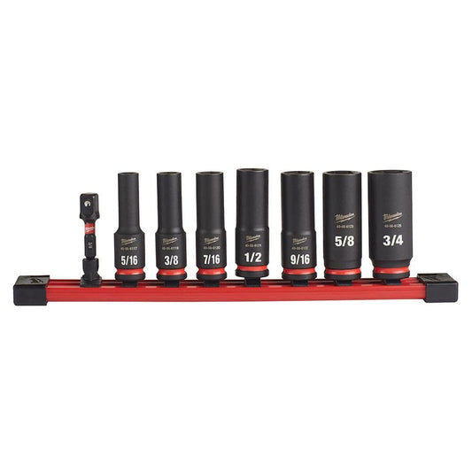 SHOCKWAVE Impact Duty 3/8 in. SAE Deep Impact Rated Socket Set (8-Piece)