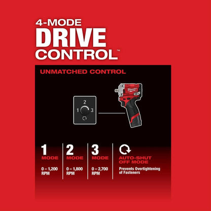 M12 FUEL 12V Lithium-Ion Brushless Cordless Stubby 3/8 in. Impact Wrench (Tool-Only)