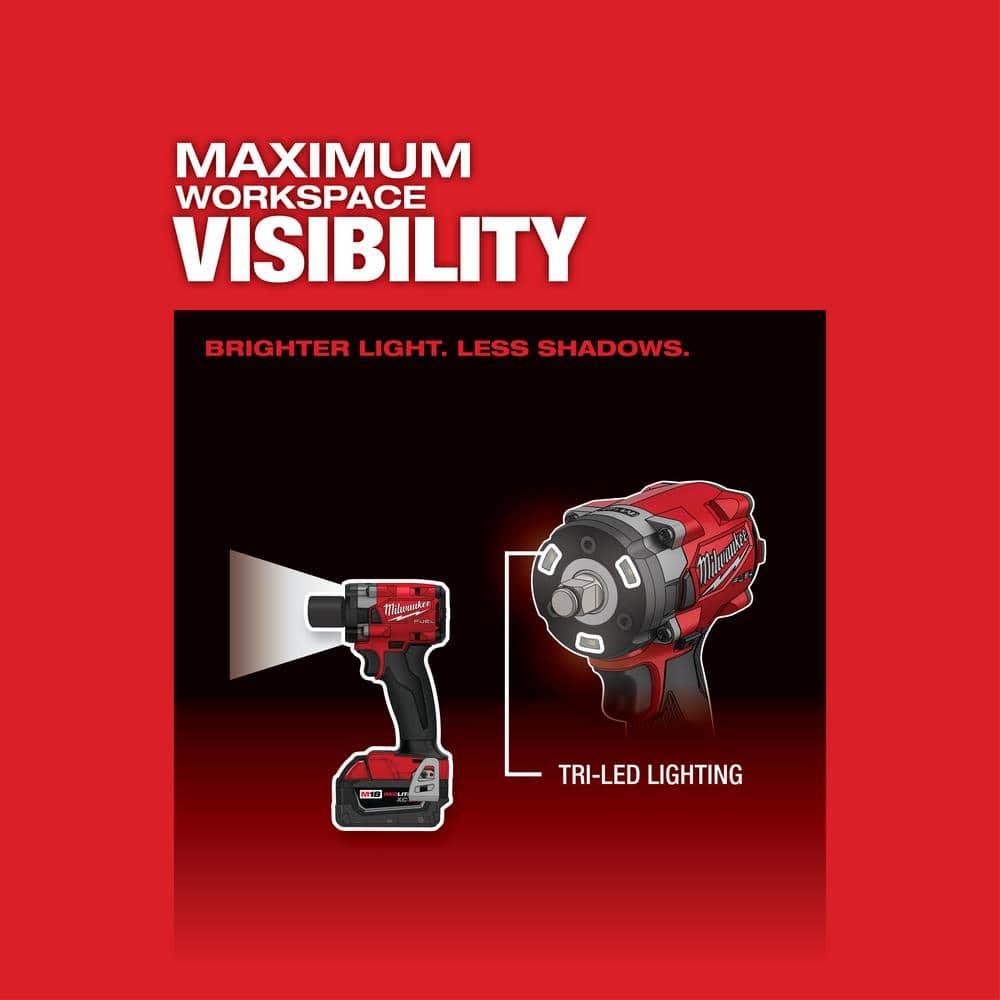 M18 FUEL GEN-3 18V Lithium-Ion Brushless Cordless 1/2 in. Compact Impact Wrench with Friction Ring (Tool-Only)