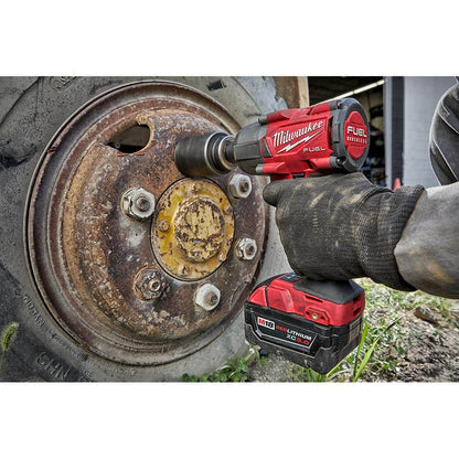 M18 FUEL GEN-2 18V Lithium-Ion Mid Torque Brushless Cordless 3/8 in. Impact w F Ring w/5.0 ah Resistant Battery