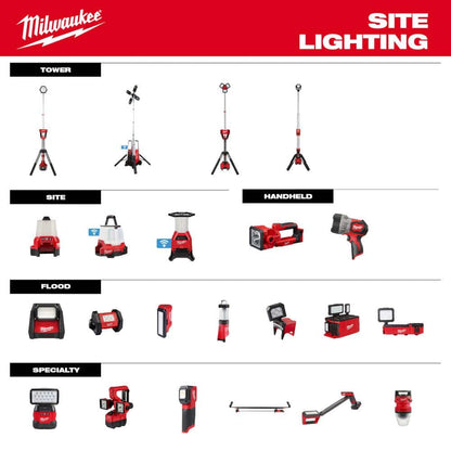 M18 18-Volt 2200 Lumens Cordless Radius LED Compact Site Light with Flood Mode (Tool-Only)
