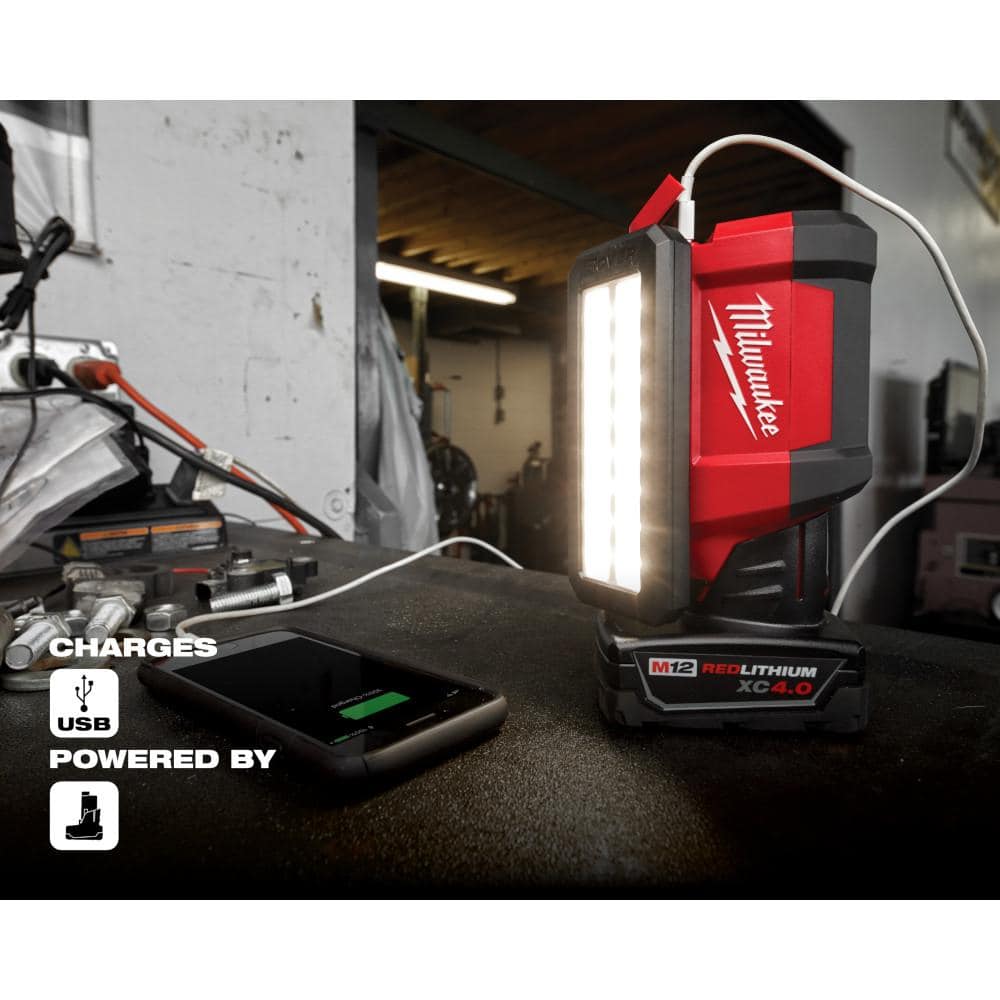 M12 ROVER Service and Repair Flood Light with USB Charging