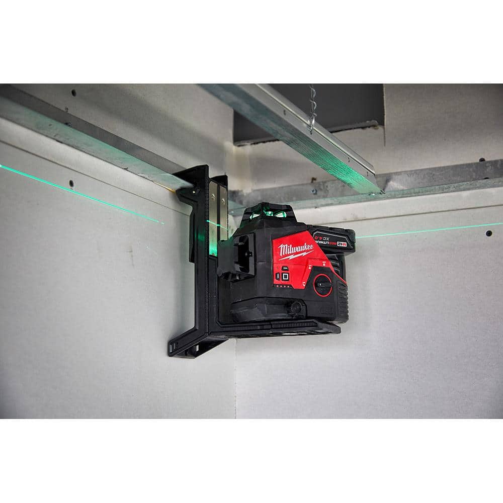 M12 12-Volt Lithium-Ion Cordless 250 ft. Green 3-Plane Laser Level Kit with One 4.0 Ah Battery with M12 XC4.0 Battery