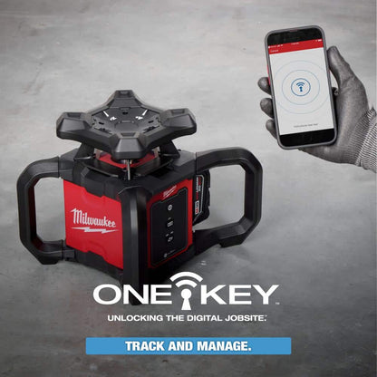 M18 2000 ft. Red Exterior Rotary Laser Level Kit with Receiver and Receiver Clamp