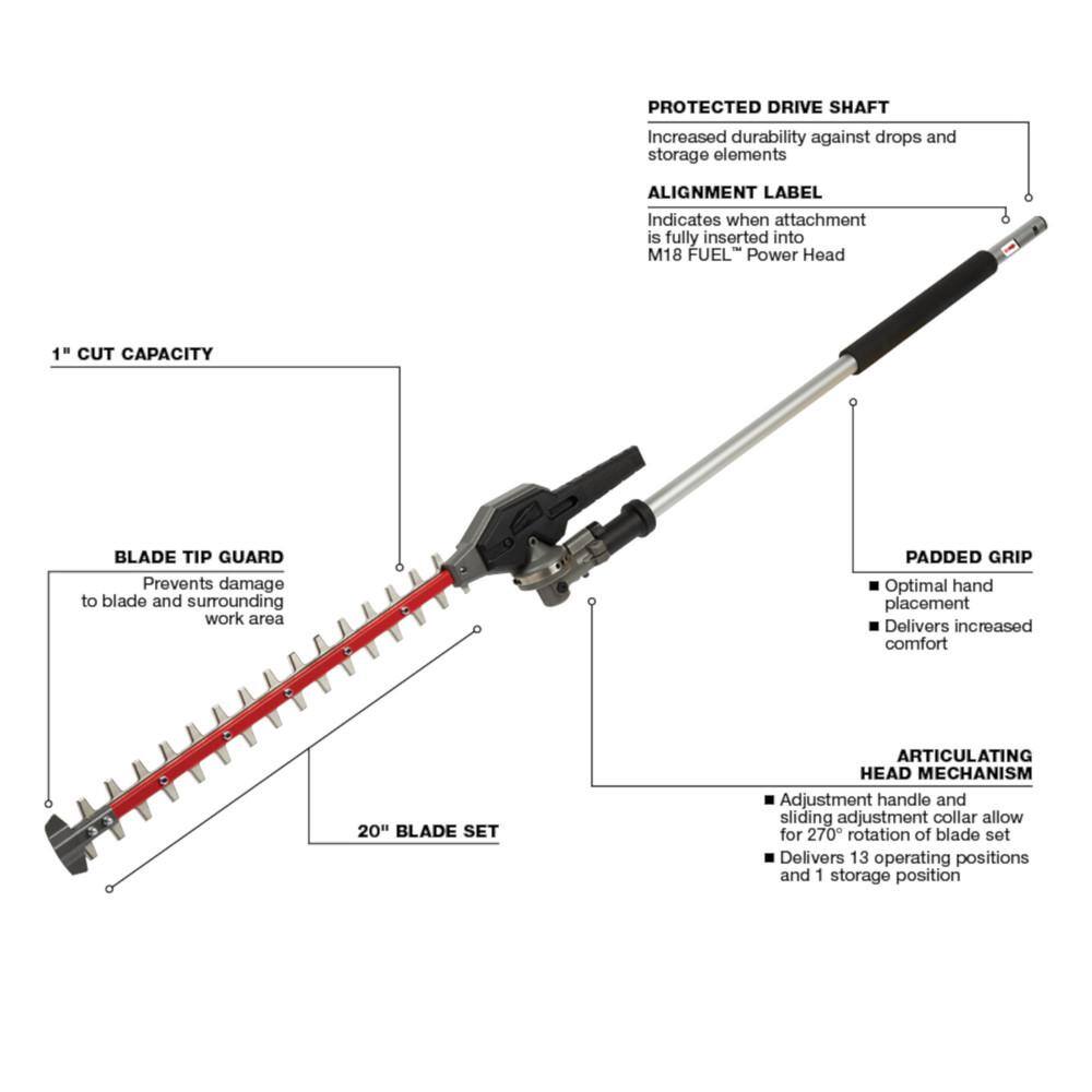 M18 FUEL 18V Lithium-Ion QUIK-LOK String Trimmer/Blower Combo Kit with Edger, Hedge Trimmer and Pole Saw (5-Tool)