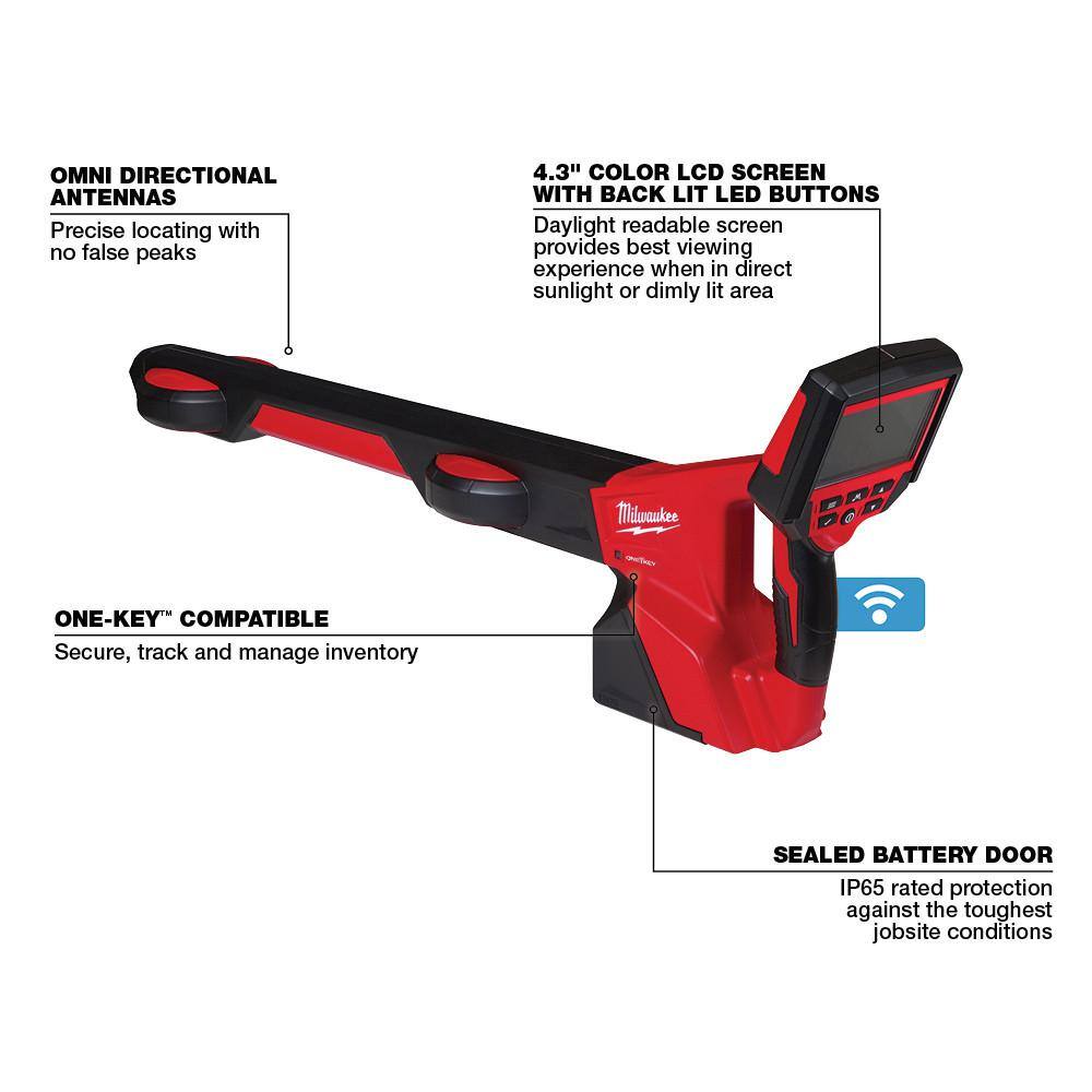 M12 ONE-KEY 12-Volt Lithium-Ion Wireless Hand-Held Pipeline Locator Kit with Battery and Charger