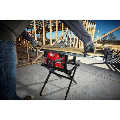 M18 FUEL ONE-KEY 18-Volt Lithium-Ion Brushless Cordless 8-1/4 in. Table Saw with Stand and 10 in. Miter Saw with Stand