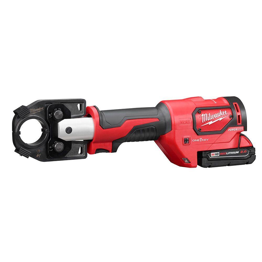 M18 18V Lithium-Ion Cordless Force Logic 600 MCM Crimper Kit with 600 MCM Copper U-Style Die Kit