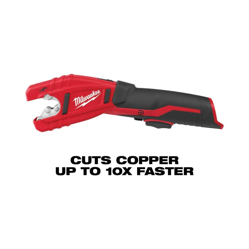 M12 12V Lithium-Ion Cordless Copper Tubing Cutter Kit with 1.5 Ah Battery, Charger and Hard Case w/M12 3/8 in. Ratchet
