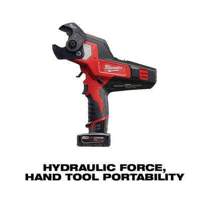 M12 12V Lithium-Ion Cordless 600 MCM Cable Cutter Kit with One 3.0Ah Battery, Charger and Hard Case