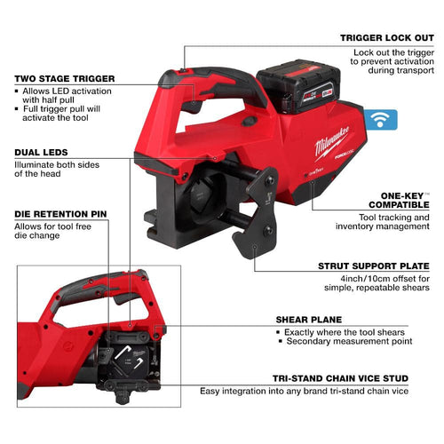 M18 18V Lithium-Ion Brushless Cordless FORCE LOGIC Single Channel Strut Shear Kit