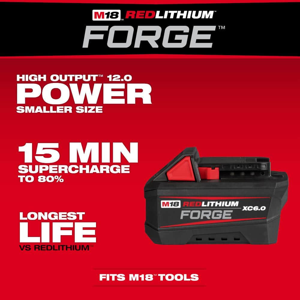 M18 18V Lithium-Ion REDLITHIUM FORGE 6.0 Ah Battery Pack (2-Pack)