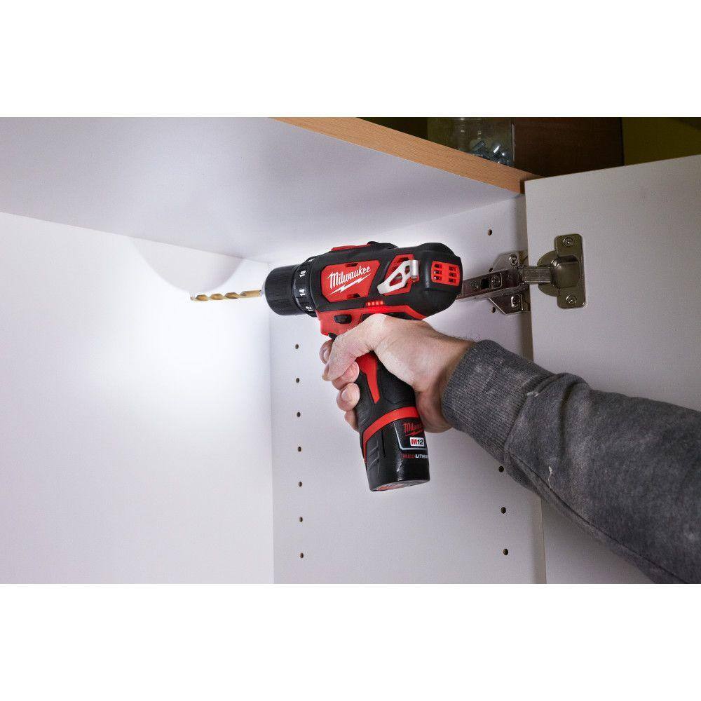 M12 12-Volt Lithium-Ion Cordless 2-Tool Combo Kit with M12 12-Volt Lithium-Ion Cordless 3/8 in. Crown Stapler