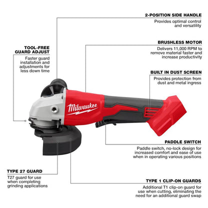M18 18V Lithium-Ion Cordless Combo Kit 7-Tool with Screwdriver Bit Set and Multi-Tool Blade Set