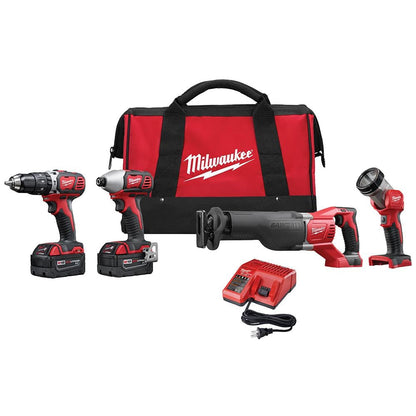 M18 18V Lithium-Ion Cordless Combo Kit (5-Tool) with 2-Batteries, Charger and Tool Bag