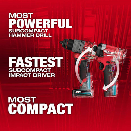 M12 FUEL 12-Volt Li-Ion Brushless Cordless Hammer Drill/Impact Driver Combo Kit (2-Tool) with Oscillating Multi-Tool