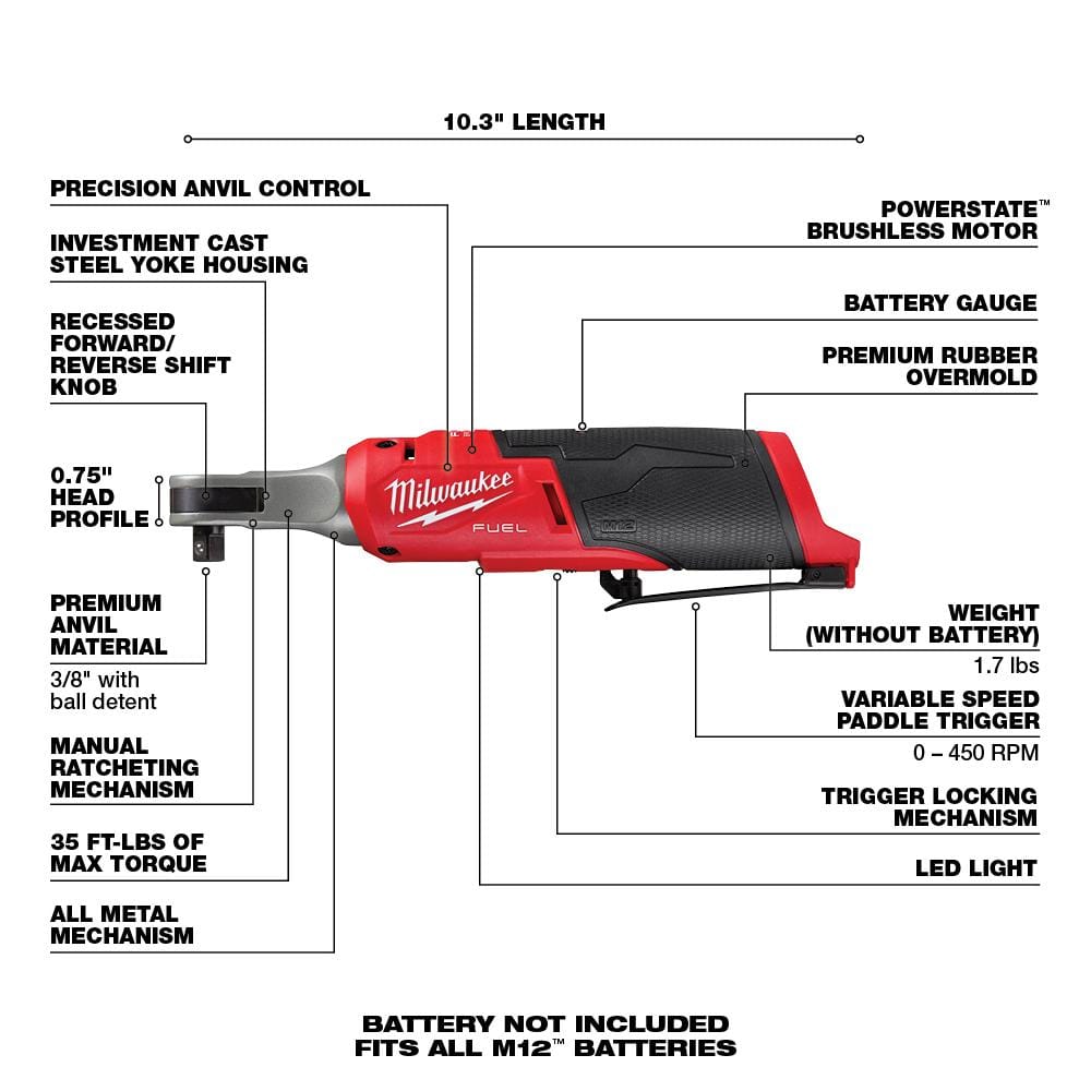 M12 FUEL 12-Volt Lithium-Ion Cordless Hammer Drill/Impact Driver/3/8 in. Ratchet Combo Kit (3-Tool)