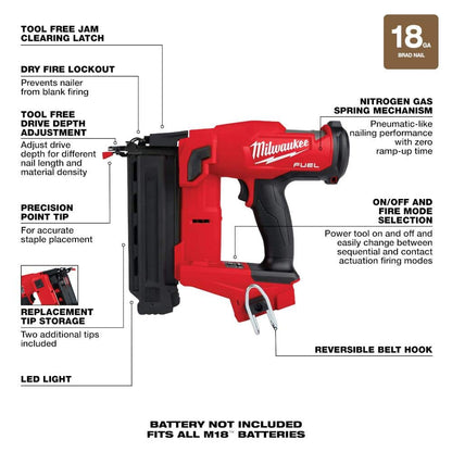 M18 FUEL 18-Volt Lithium-Ion Brushless Cordless Combo Kit (5-Tool) with Compact Router, Jig Saw and 18-Gauge Brad Nailer