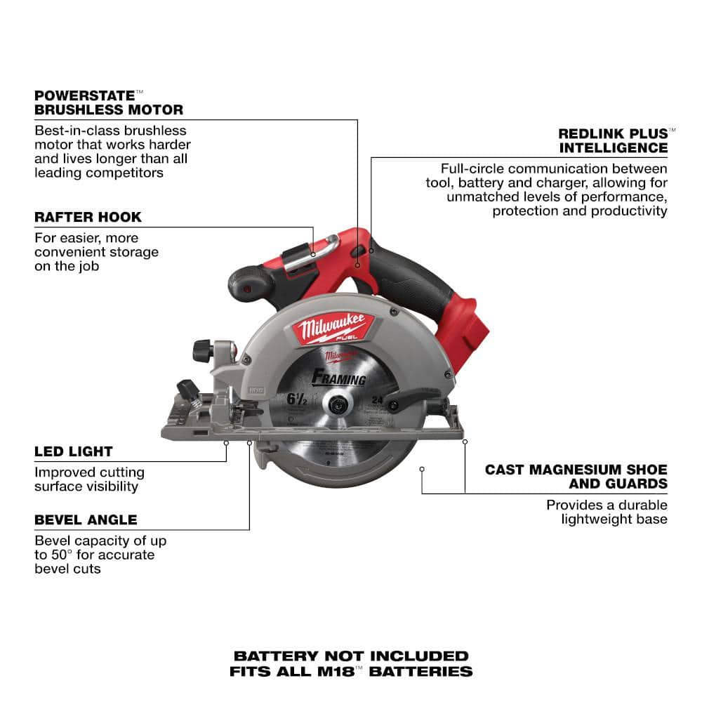 M18 FUEL 18V Lithium-Ion Brushless Cordless Combo Kit with (2) 5.0 Ah Batteries (7-Tool) & Deep Cut Band Saw