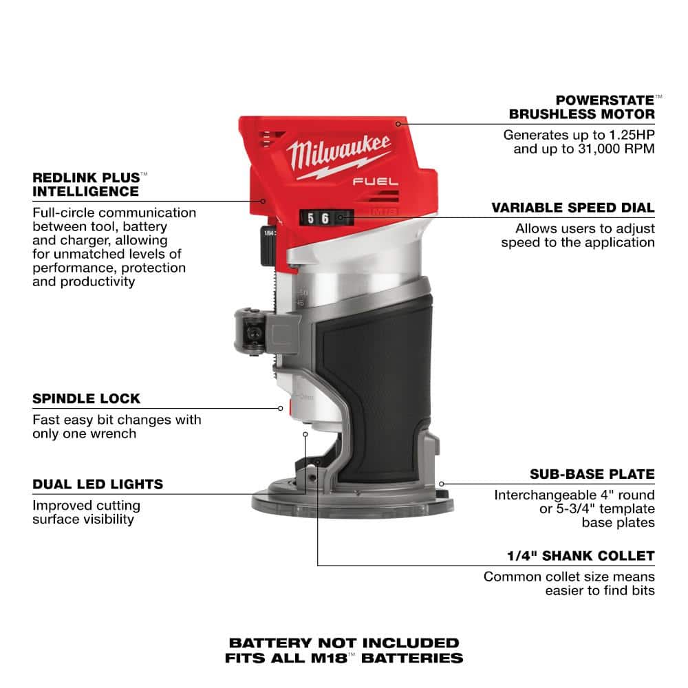 M18 FUEL 18V Lithium-Ion Brushless Cordless Combo Kit W/(2) 5.0Ah Batteries, Charger & (2) Tool Bags (10-Tool)