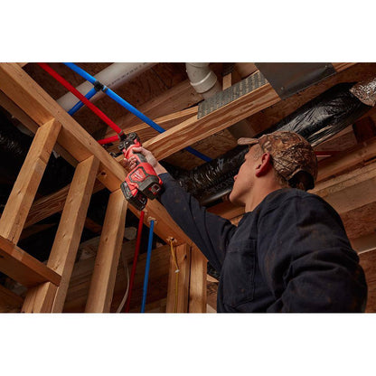 M18 18V Lithium-Ion Cordless Short Throw Press Tool Kit with 3 PEX Crimp Jaws (2) 2.0 Ah Batteries and Charger
