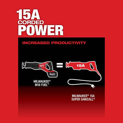 M18 FUEL 18V Lithium-Ion Brushless Cordless Super SAWZALL w/7-1/4 in. Circ Saw & 8.0ah Starter Kit