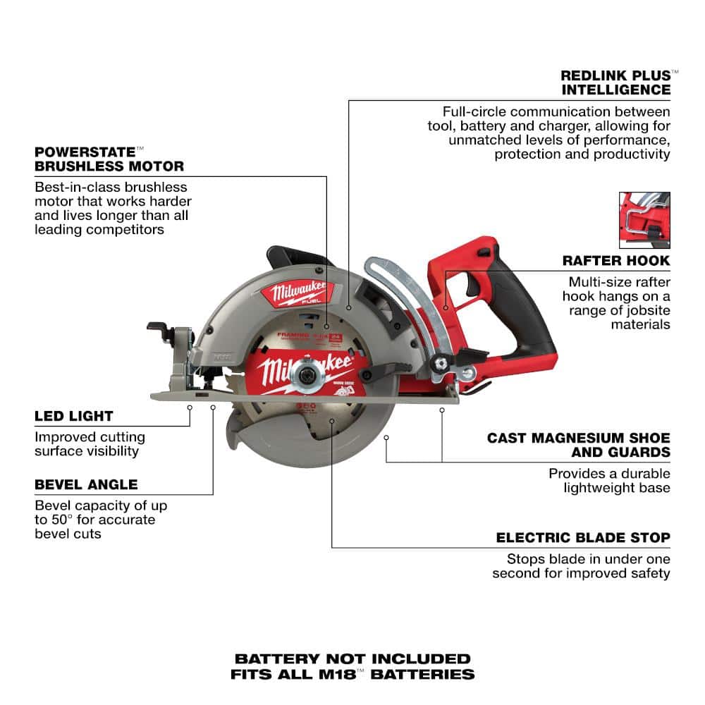 M18 FUEL 18V Lithium-Ion Brushless Cordless Super SAWZALL w/7-1/4 in. Circ Saw & 8.0ah Starter Kit