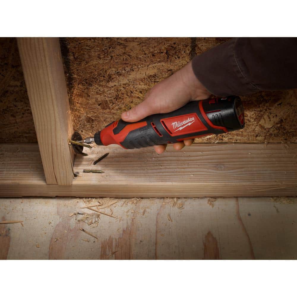 M12 12V Lithium-Ion Cordless Rotary Tool w/Compact Battery Pack 2.0Ah and Charger Starter Kit
