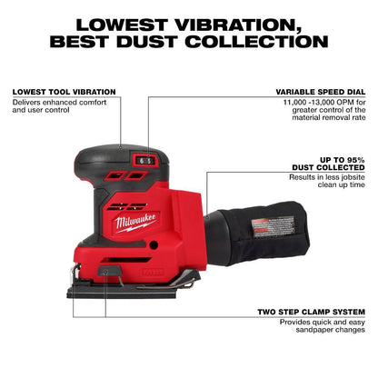 M18 18V Lithium-Ion Cordless 1/4 in. Sheet Sander (Tool-Only)