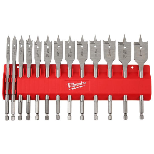 High Speed Wood Spade Bit Set (13-Piece)
